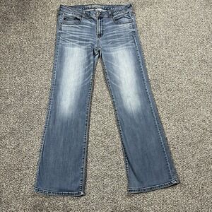 American Eagle Jeans Womens 14 Blue Bootcut Favorite Boyfriend Stretch Denim